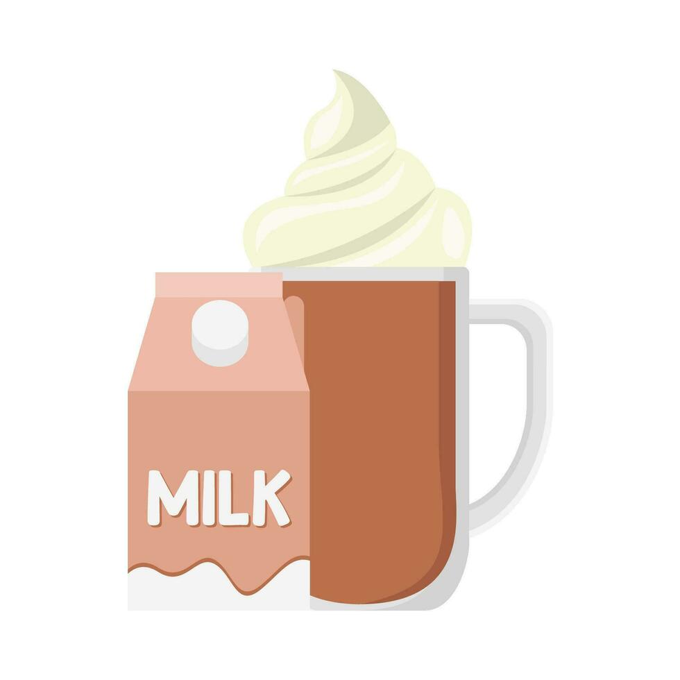 Milchshake Schokolade mit Bar Schokolade Illustration vektor