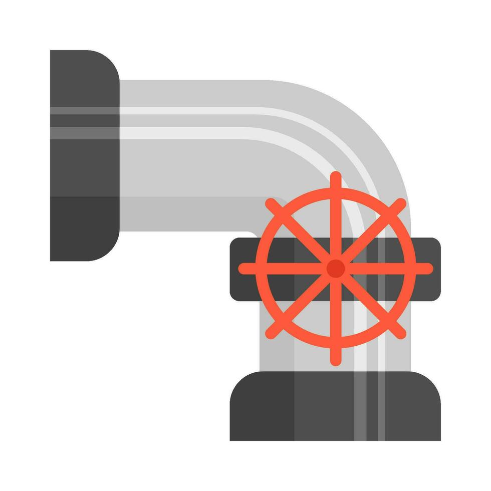 Rohr Wasser mit Lenkung Rad Illustration vektor