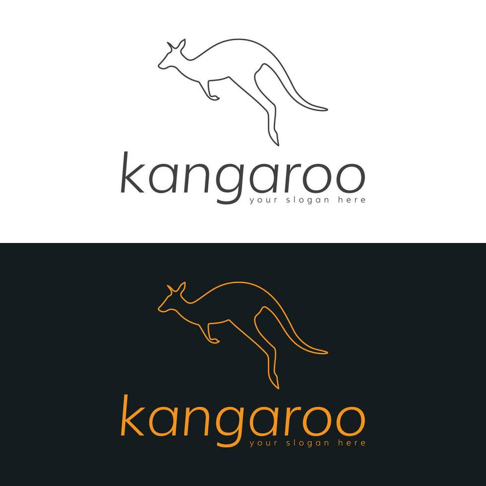 känguru logotyp design vektor