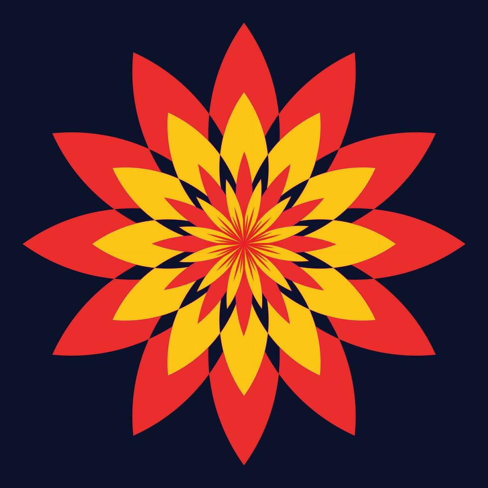 bunt Blume Mandala Design einstellen vektor