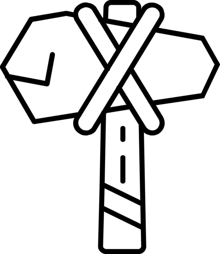 Hammer Liniensymbol vektor