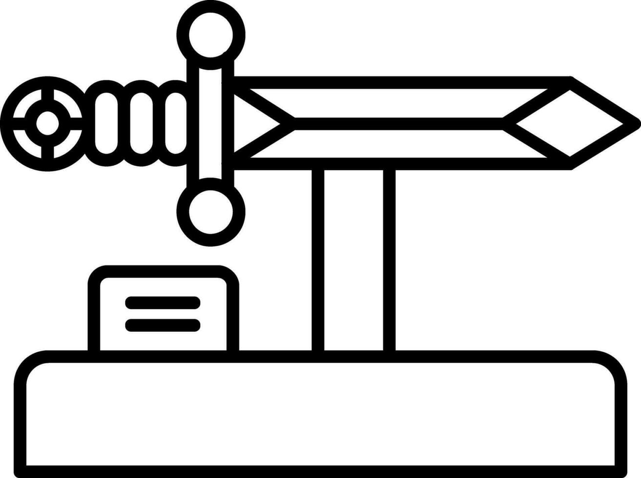 Symbol für die Schwertlinie vektor