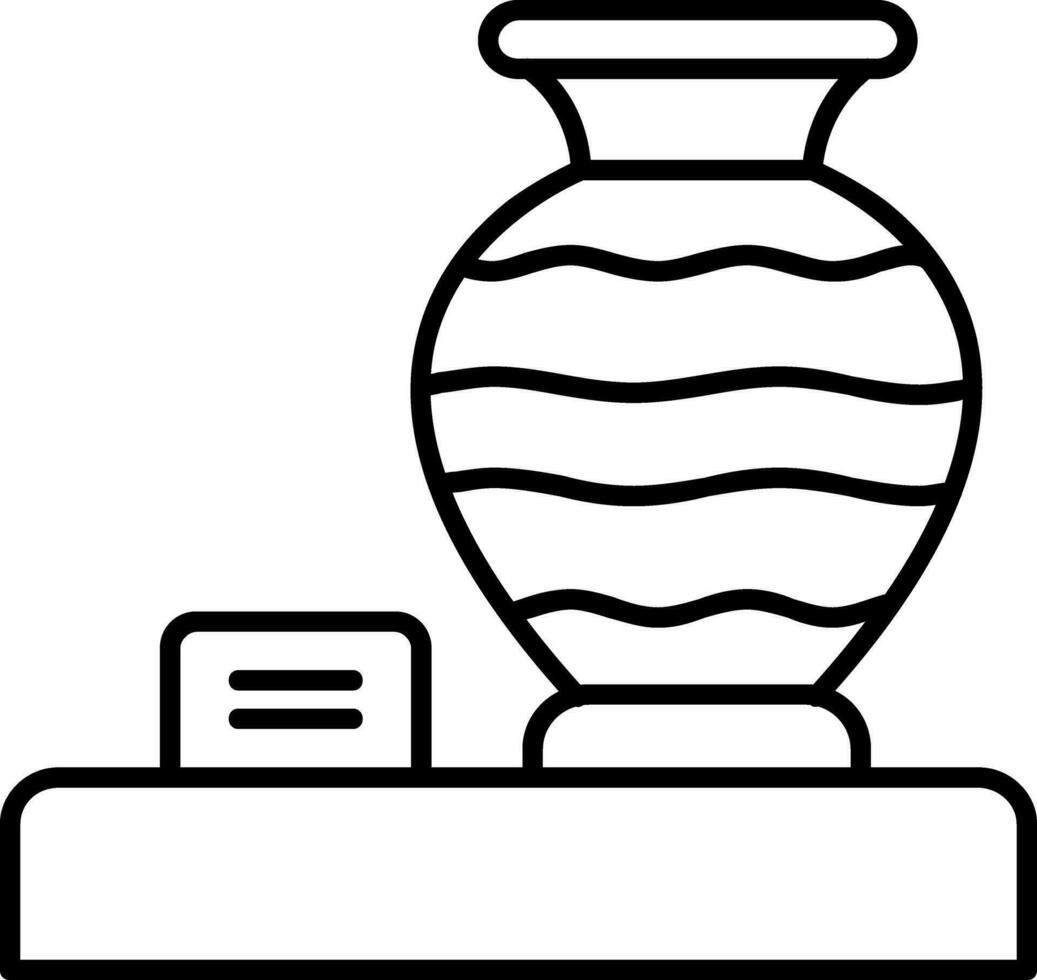 Vase Liniensymbol vektor