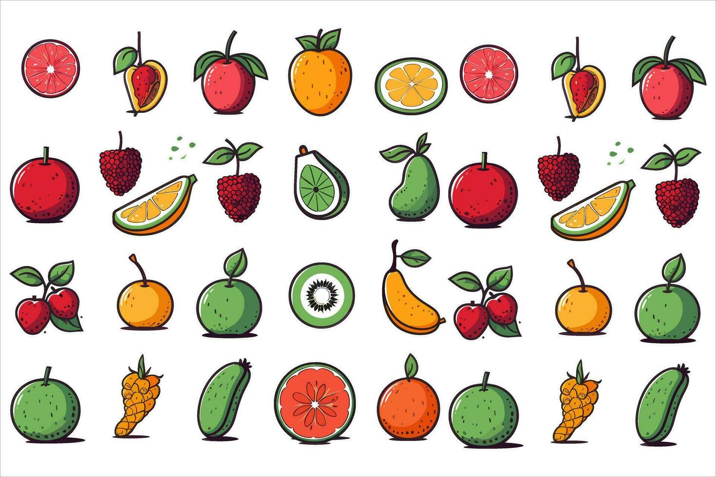 vegetabiliska mat och frukt vektor, mat vektor, färsk mat vektor, vektor