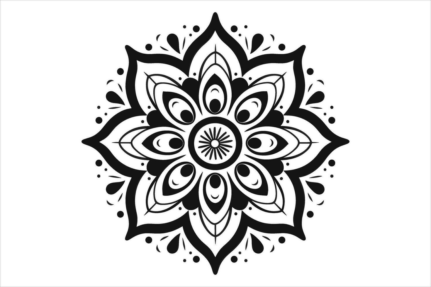 mandala design mönster vektor, enkel mandala design, mandala design mehndi, vektor