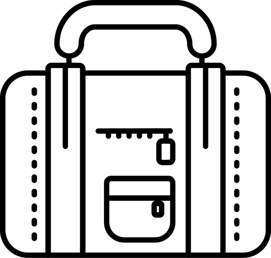 Reise Tasche Linie Symbol vektor