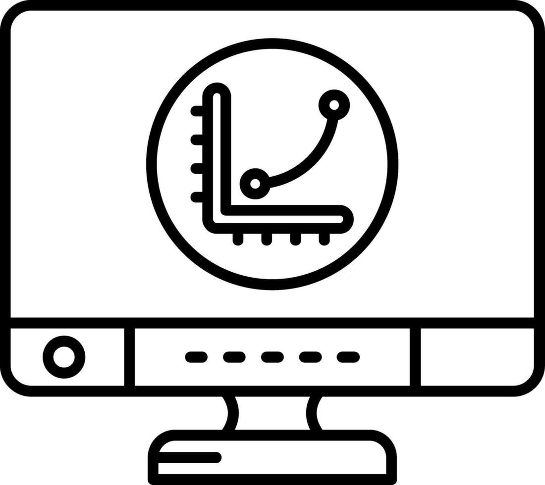 Symbol für Diagrammlinie vektor