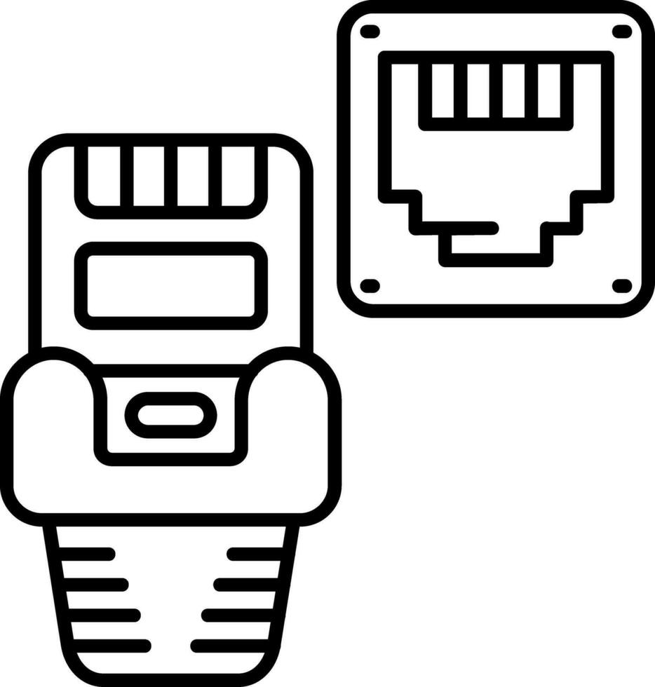 Ethernet Linie Symbol vektor