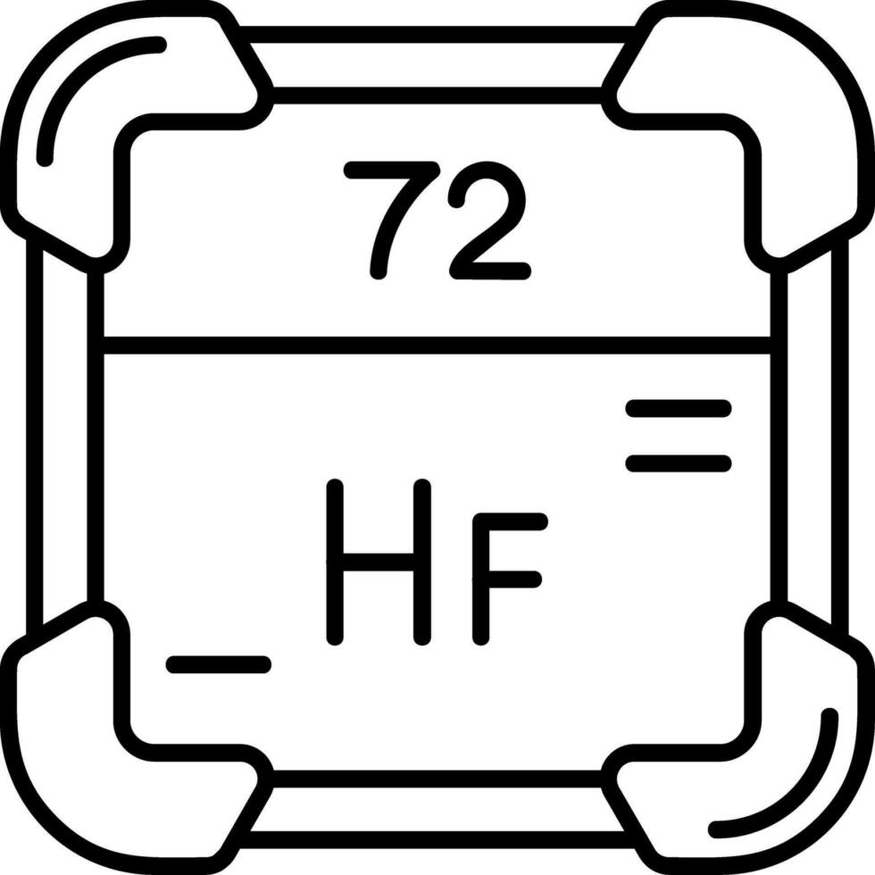 hafnium linje ikon vektor