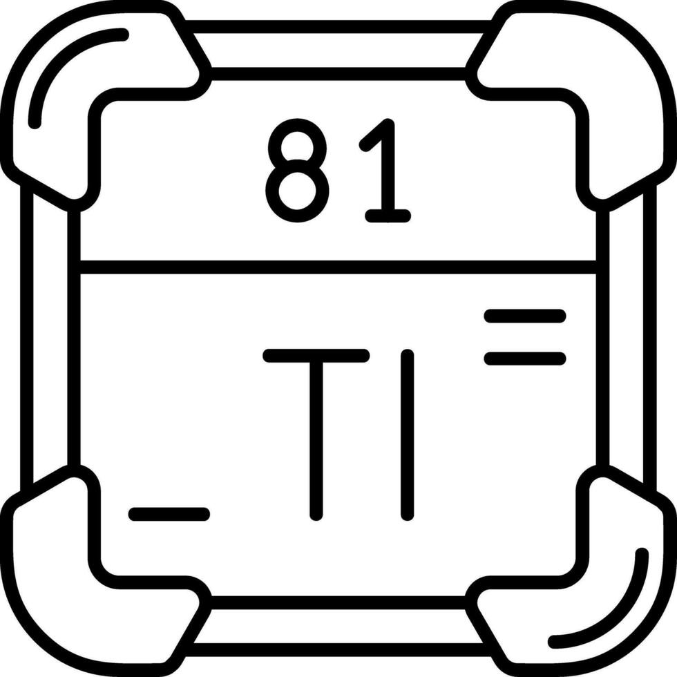 tallium linje ikon vektor
