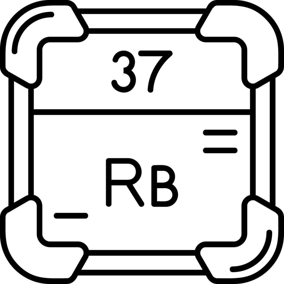 Rubidium Linie Symbol vektor