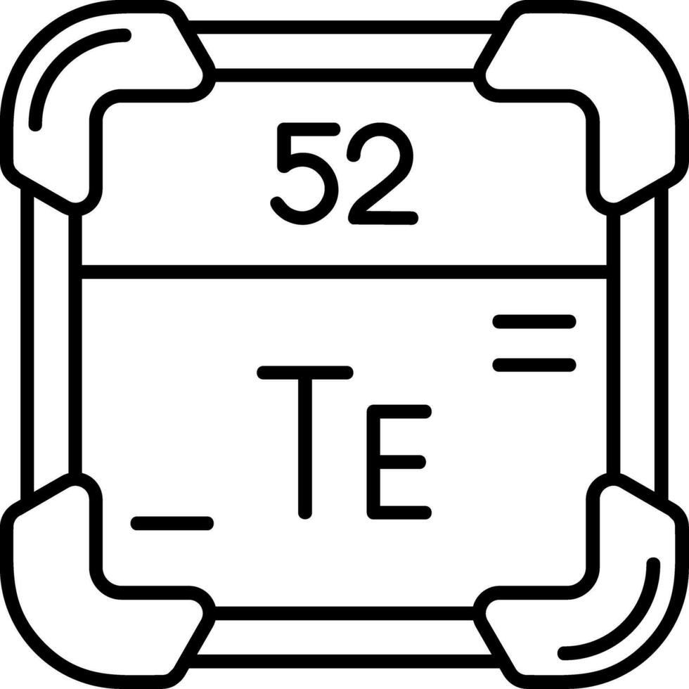 Tellur Linie Symbol vektor