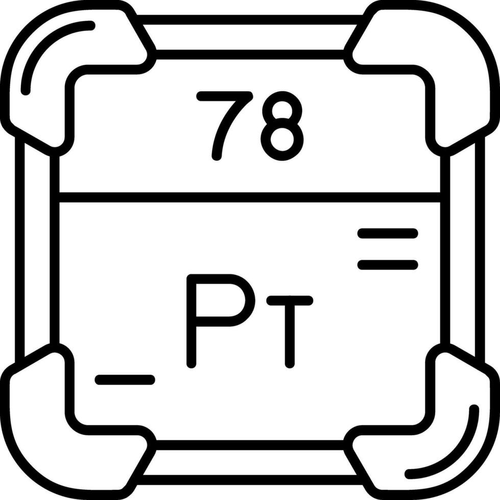Platin Linie Symbol vektor