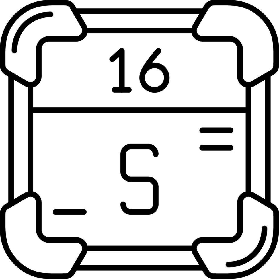 Schwefel Linie Symbol vektor