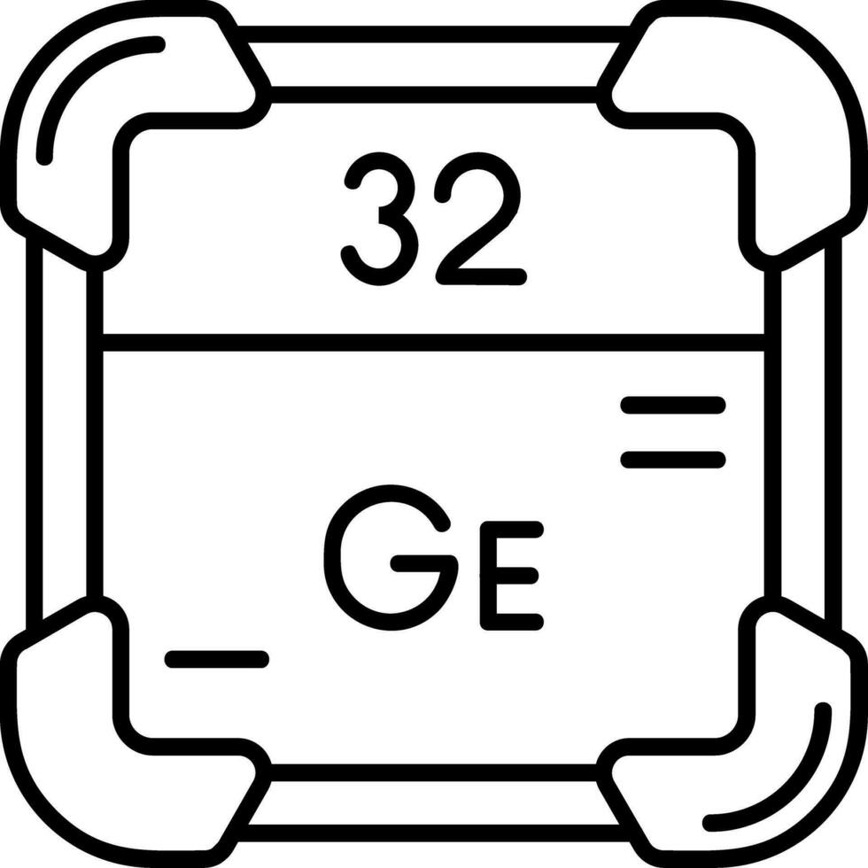 germanium linje ikon vektor