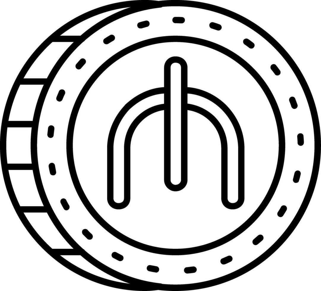 Manat-Liniensymbol vektor