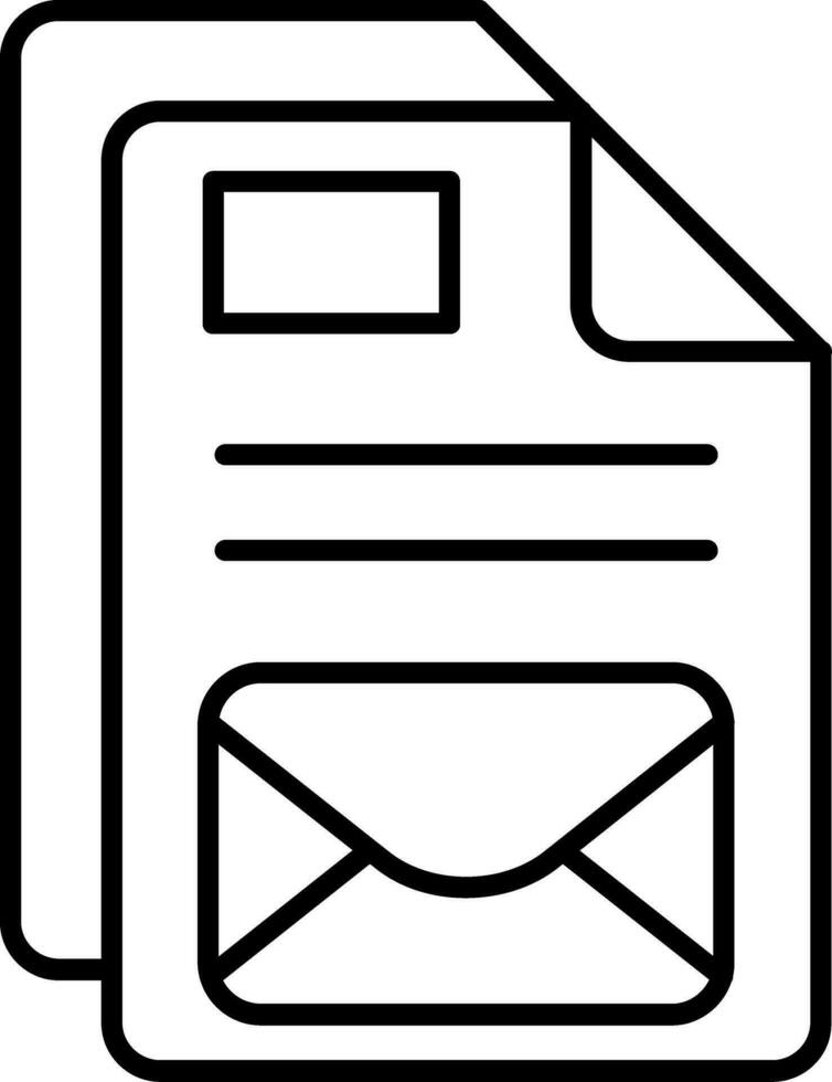 Symbol für die E-Mail-Leitung vektor