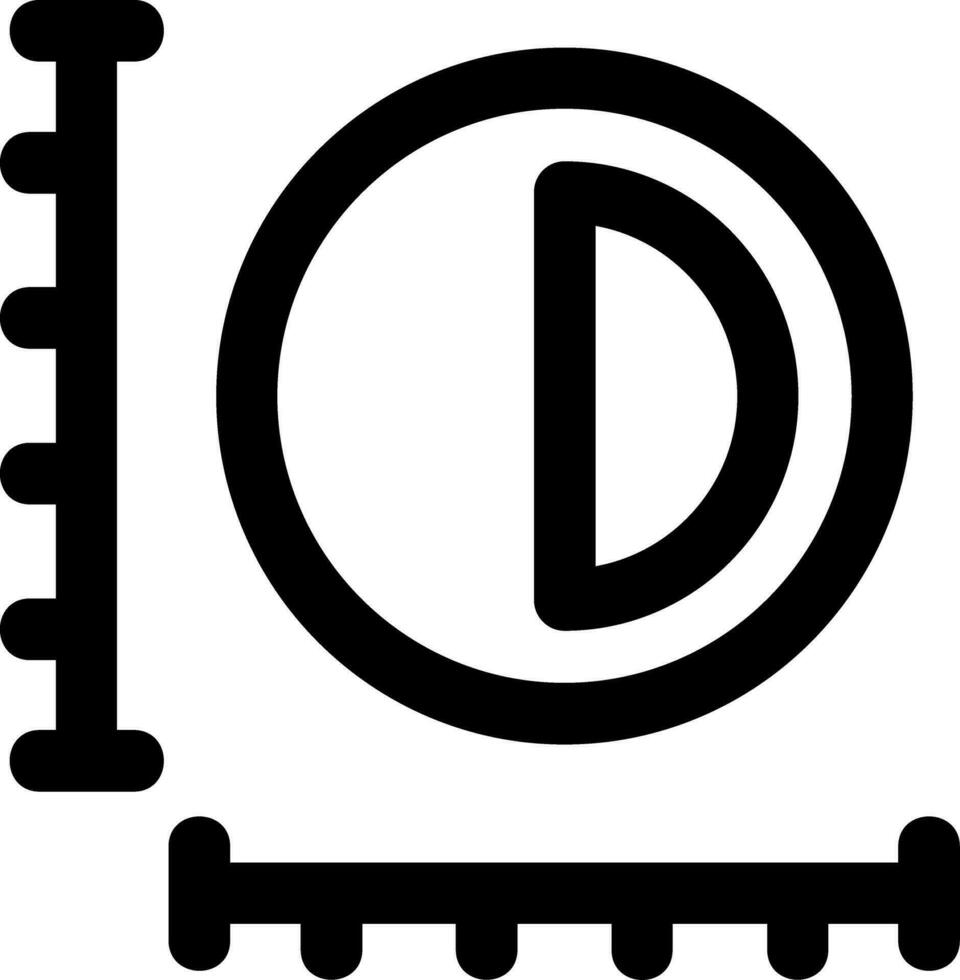 Dimensionierung Linie Symbol vektor