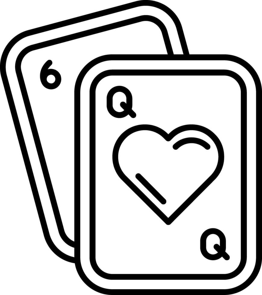 Symbol für die Pokerlinie vektor