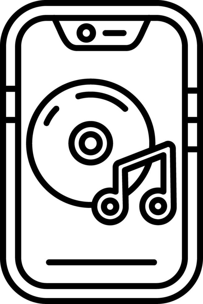 Symbol für die Musik-Player-Linie vektor