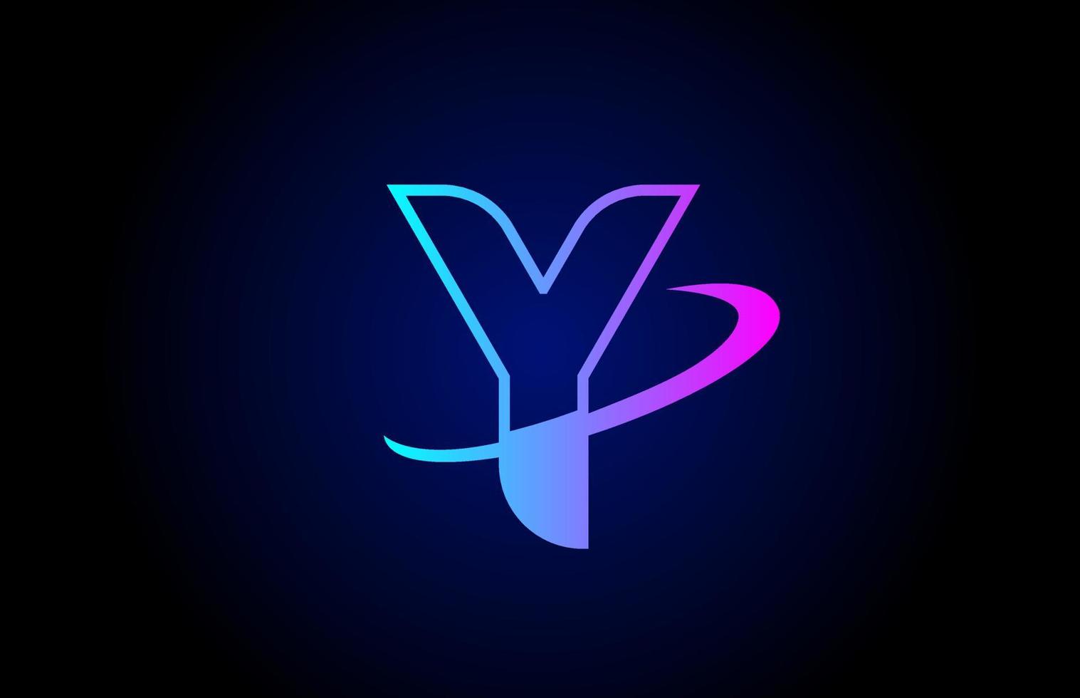 y-Brief-Logo-Symbol für Unternehmen und Unternehmen vektor
