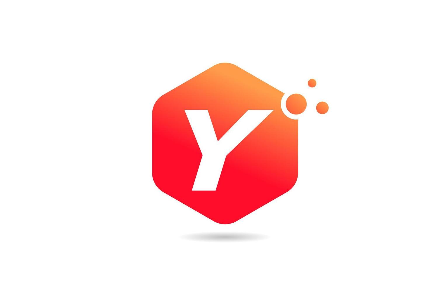 y Alphabet Buchstaben Logo Icon Design mit orangefarbener Raute für Unternehmen und Unternehmen vektor