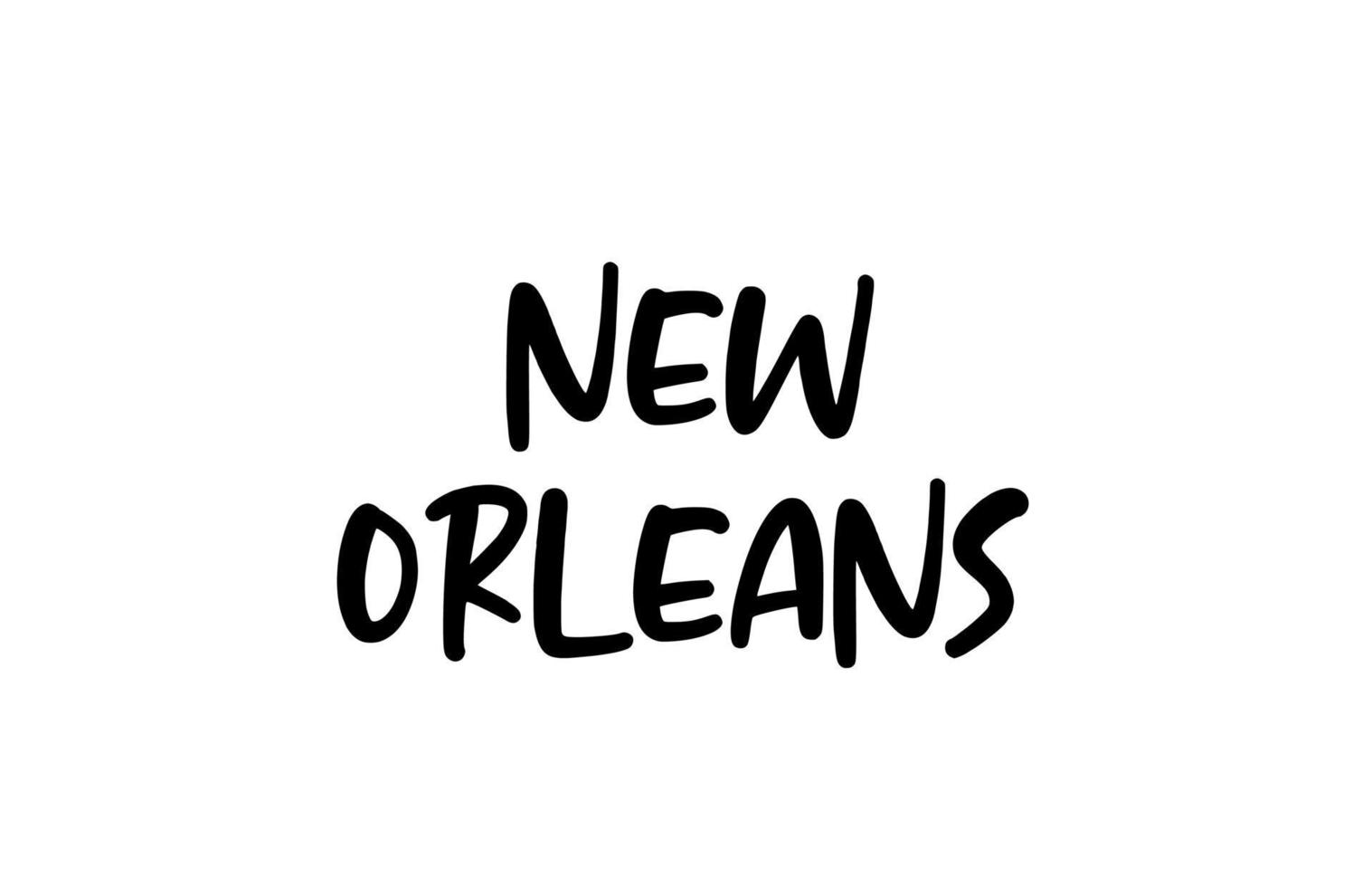 New Orleans stad handskriven typografi ord text hand bokstäver. modern kalligrafi text. svart färg vektor