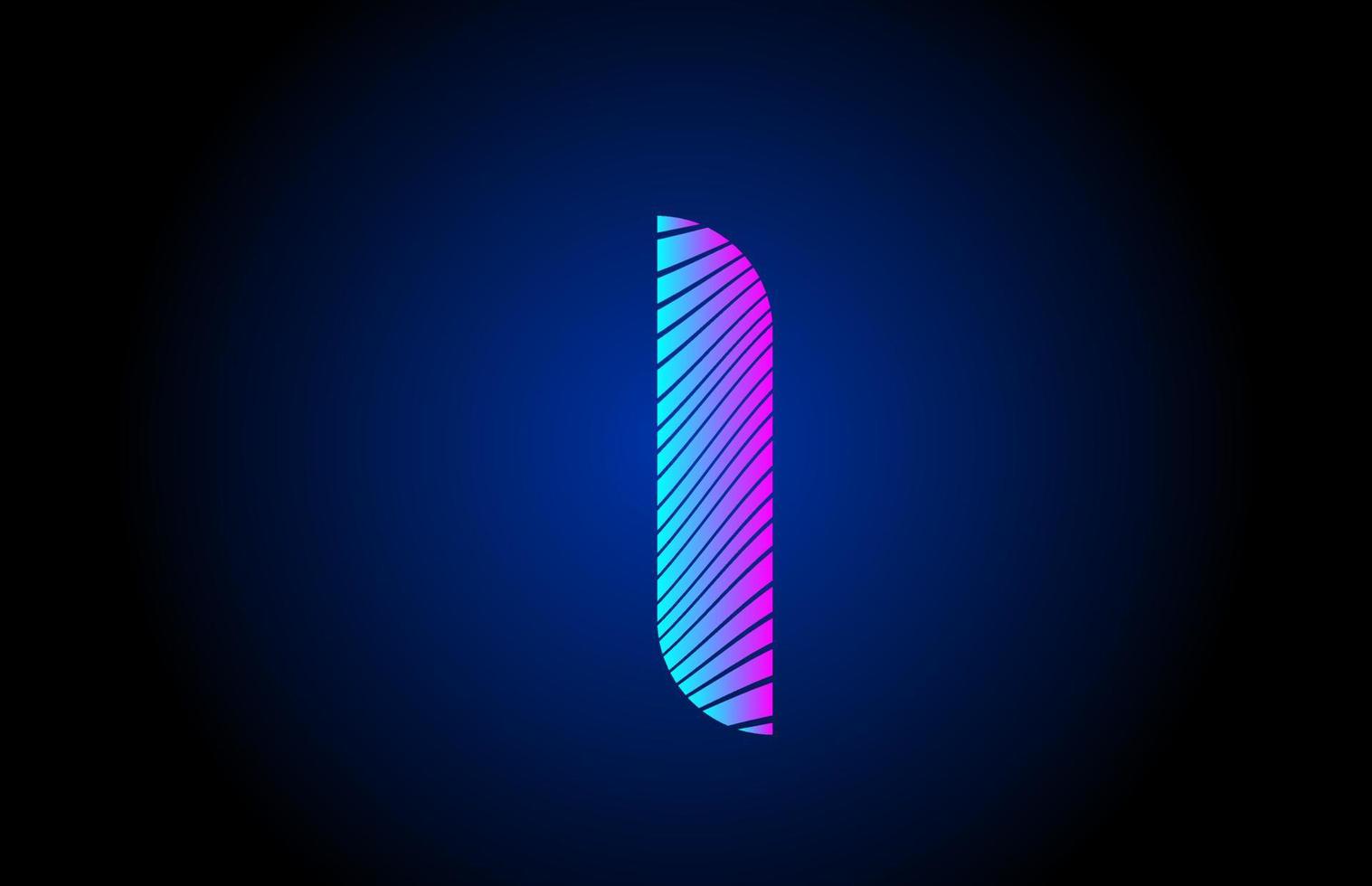 jag rosa blå alfabetet brev logotyp ikon för företagsdesign. lockigt linje koncept för företagsidentitet vektor