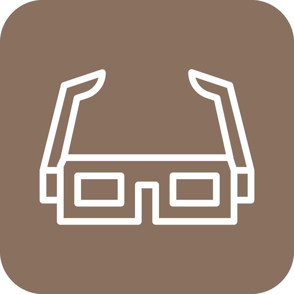 Vektorsymbol für 3D-Brille vektor