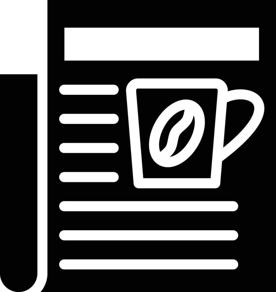 Kaffee Zeitung Vektor Symbol