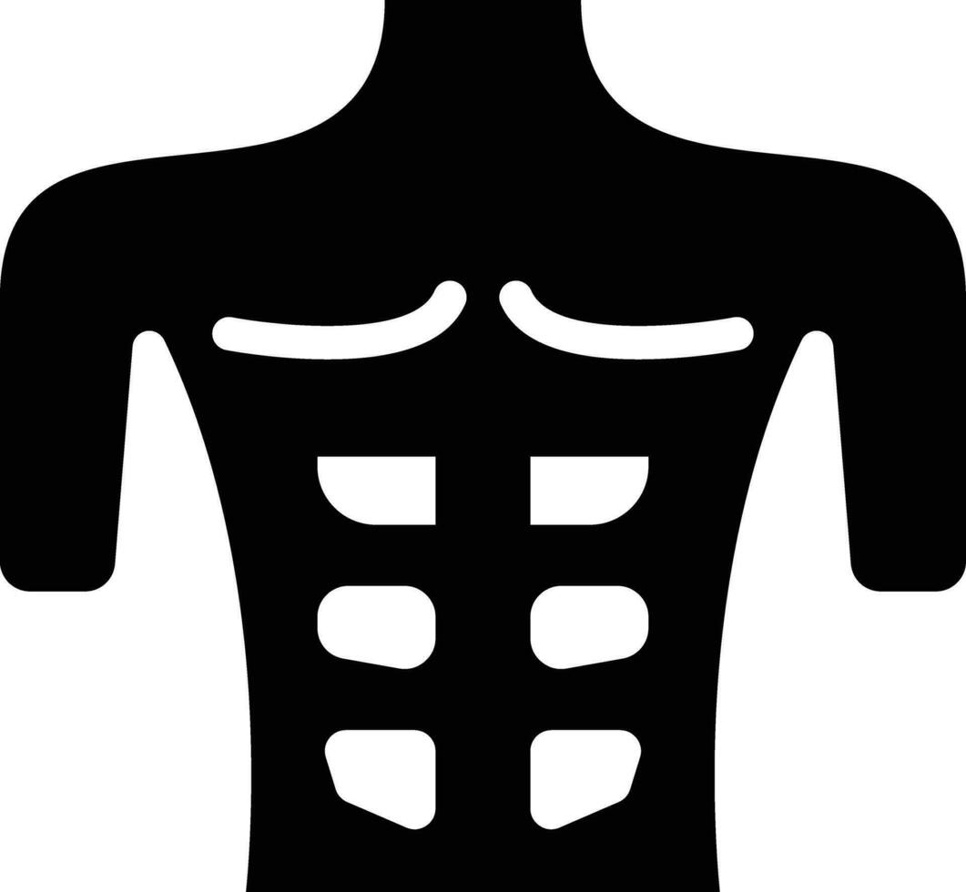 bröst muskel vektor ikon