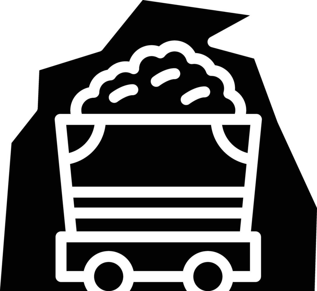 Wüste Bergwerk Vektor Symbol