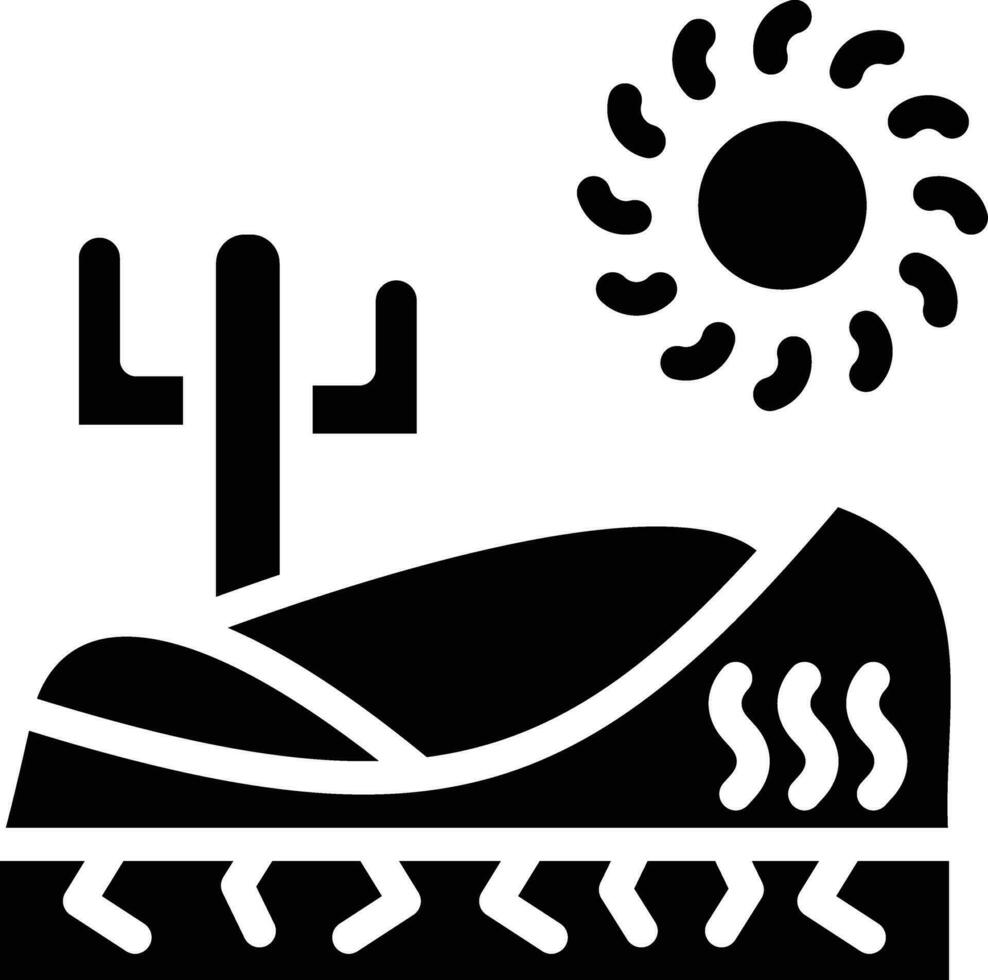 Wüste heiß Wetter Vektor Symbol