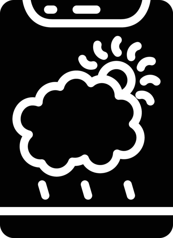 Wetter-App-Vektorsymbol vektor