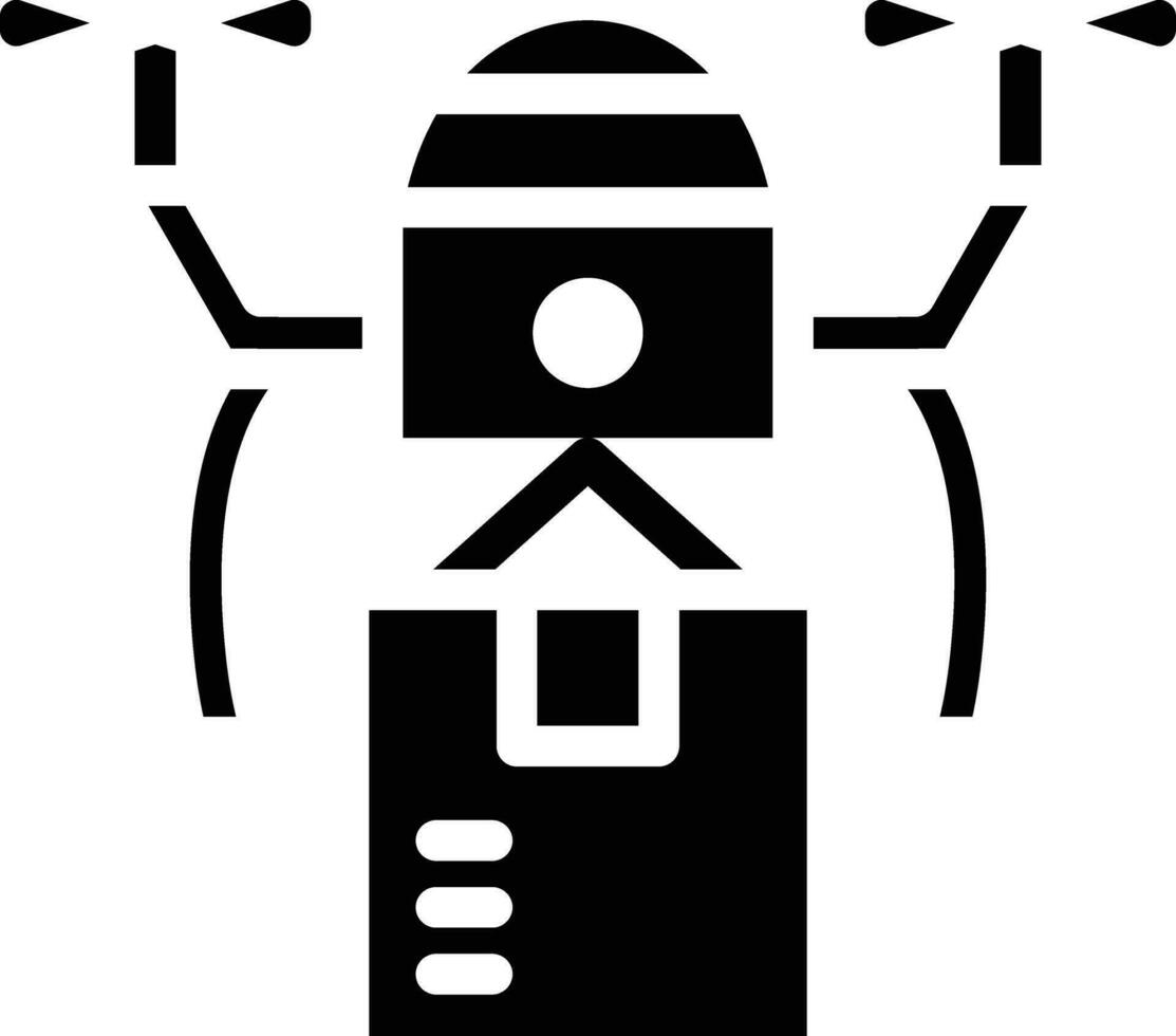 Vektorsymbol für die Drohnenlieferung vektor