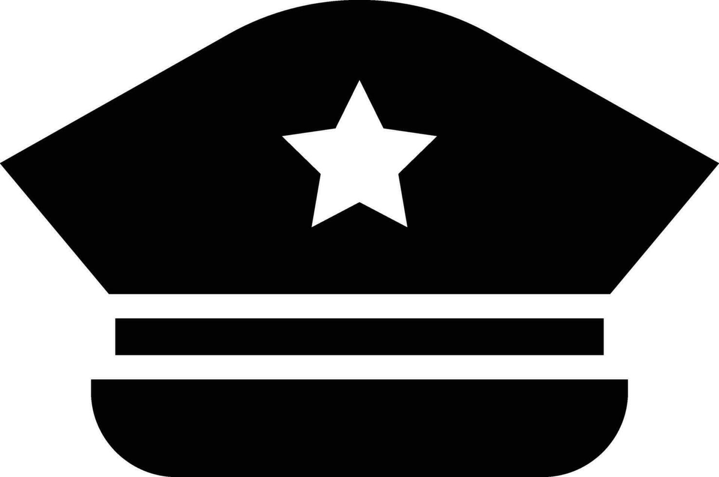 Militärhut-Vektorsymbol vektor