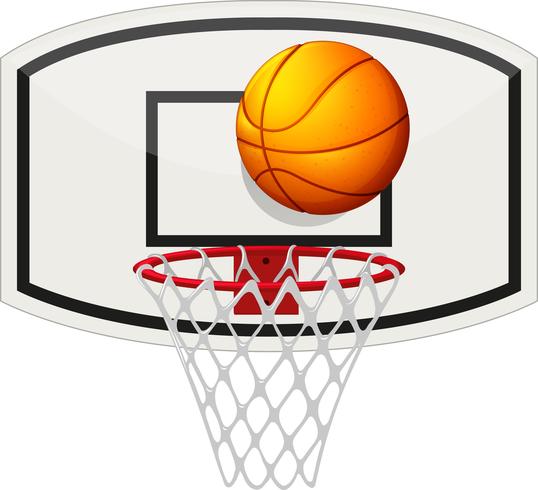 Basketballnetz und Ball vektor