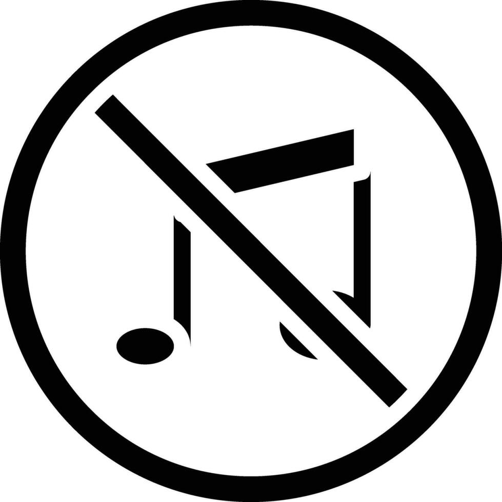 Nej musik vektor ikon