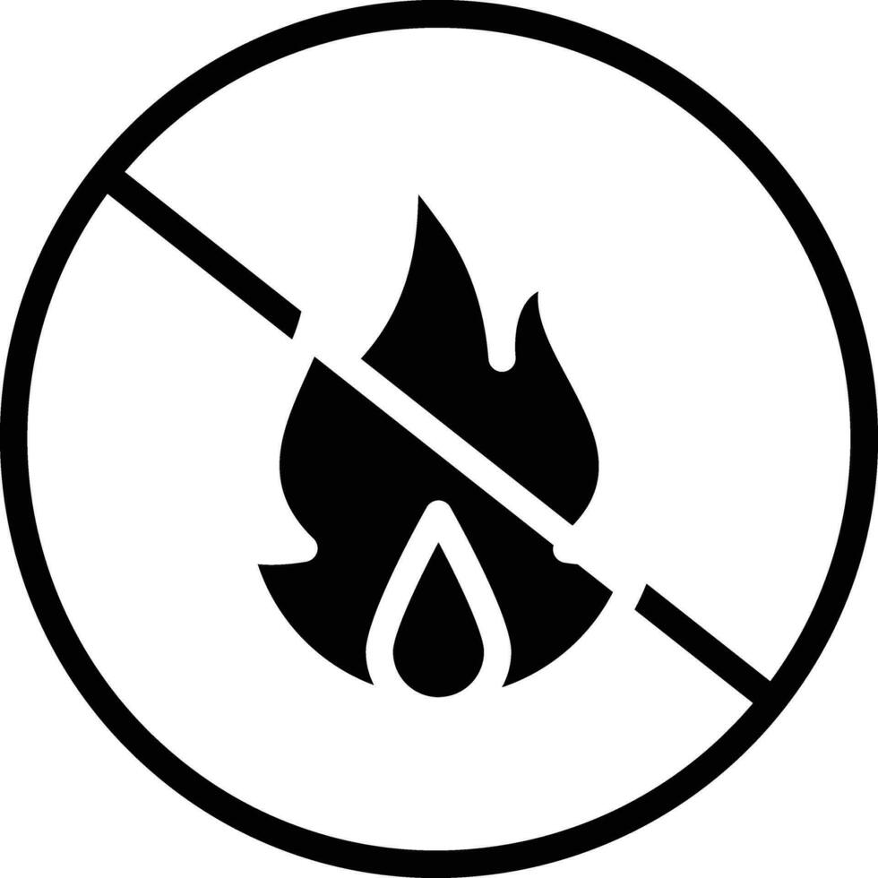 Nein Feuer Vektor Symbol