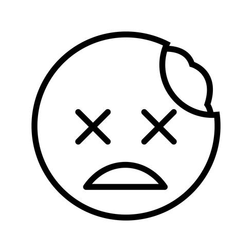 Zombie Emoji-Vektor-Symbol vektor