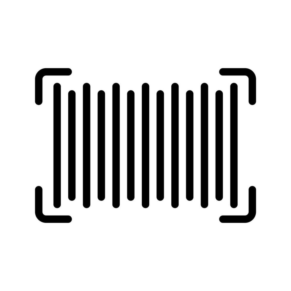 Barcode Symbol oder Logo Illustration Gliederung Stil. Symbole E-Commerce. vektor