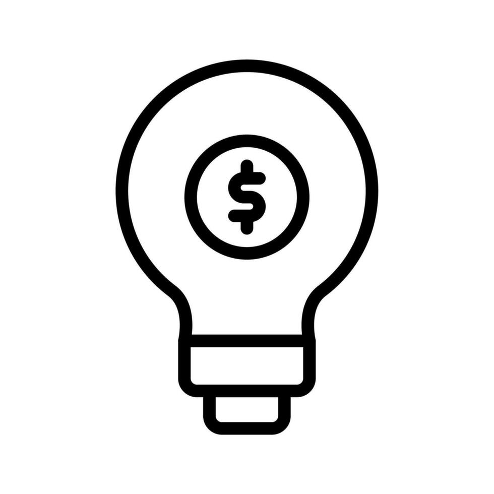 lampa dollar ikon eller logotyp illustration översikt stil. ikoner e-handel. vektor