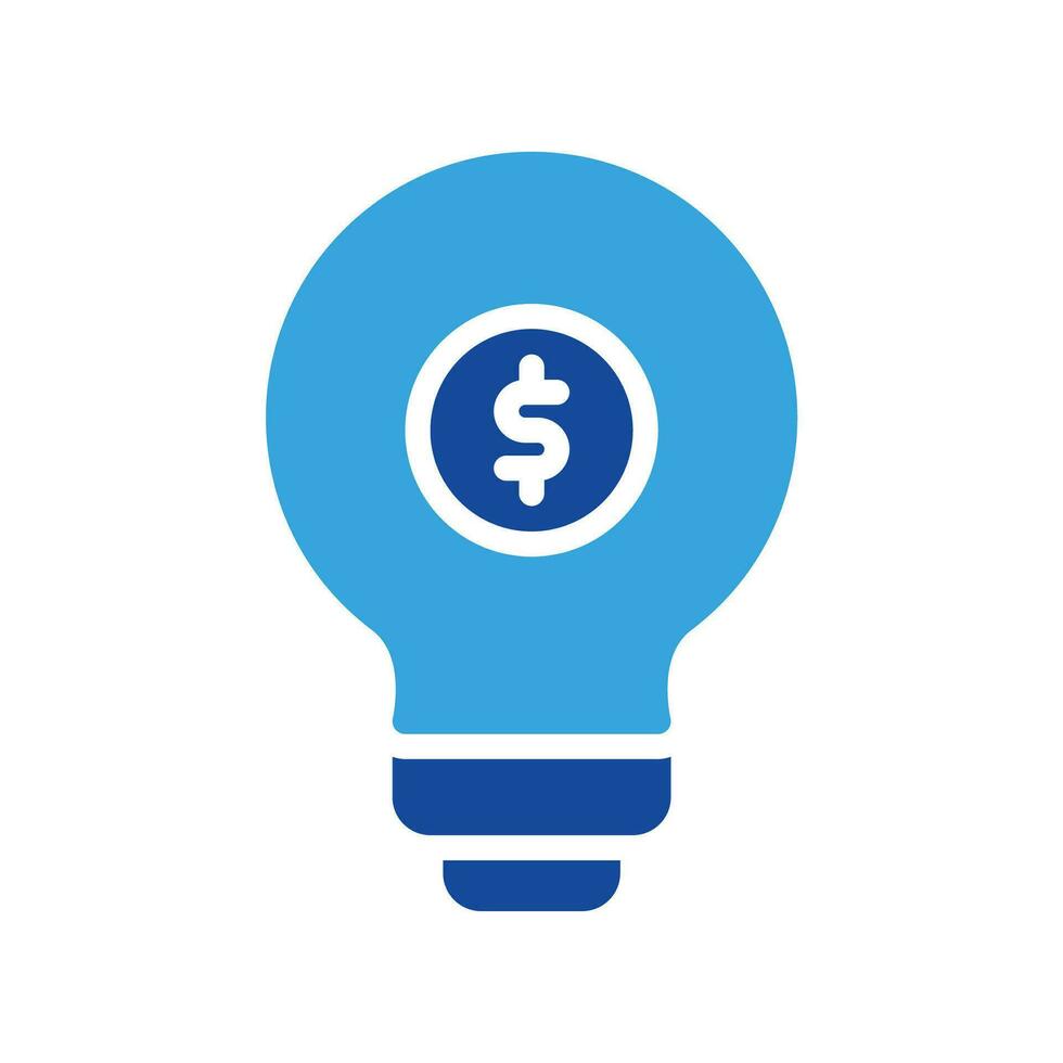 Lampe Dollar Symbol oder Logo Illustration Stil. Symbole E-Commerce. vektor