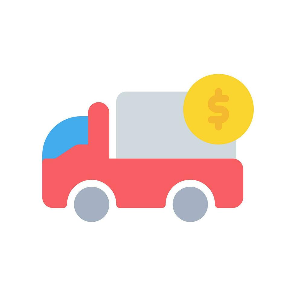 lastbil, frakt ikon eller logotyp illustration stil. ikoner e-handel. vektor