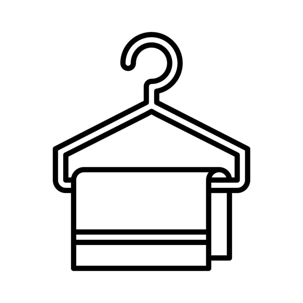 handduk ikon vektor eller logotyp illustration översikt svart Färg stil