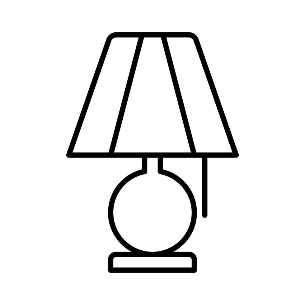 Lampe Symbol Vektor oder Logo Illustration Gliederung schwarz Farbe Stil