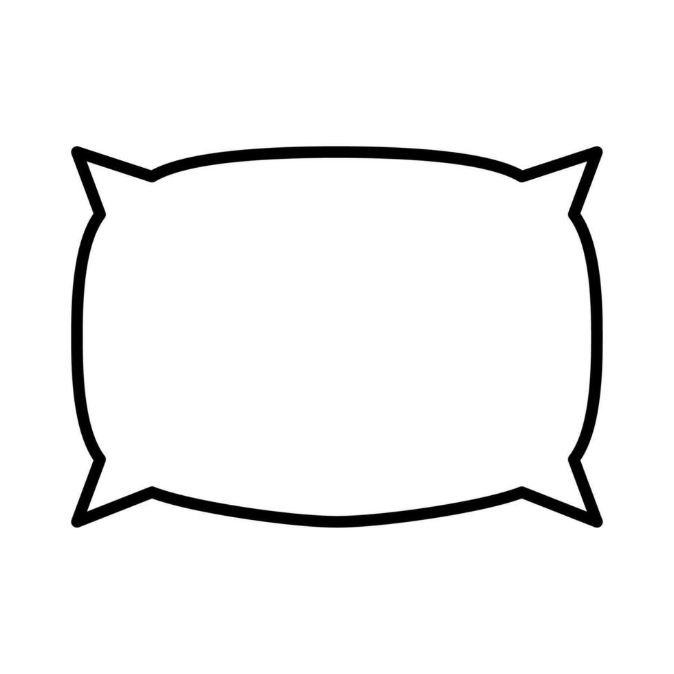 Kissen Symbol Vektor oder Logo Illustration Gliederung schwarz Farbe Stil