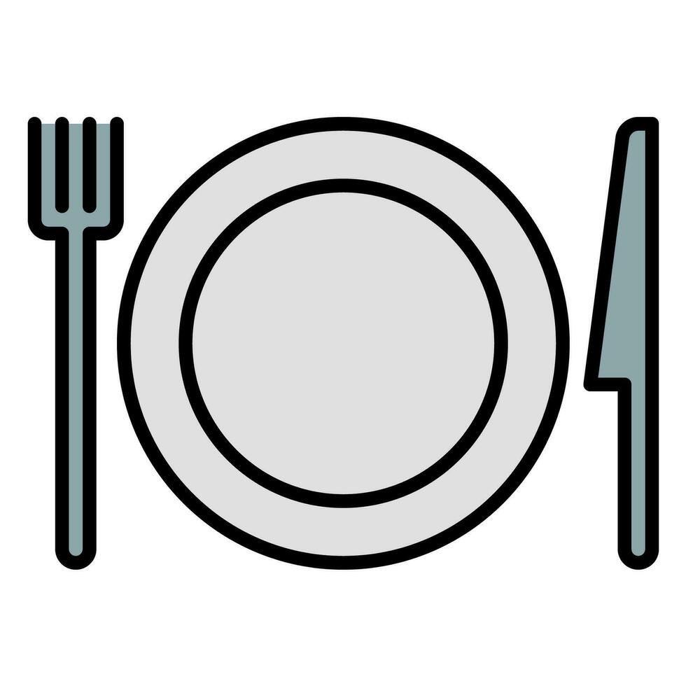 restaurang ikon vektor eller logotyp illustration översikt svart Färg stil