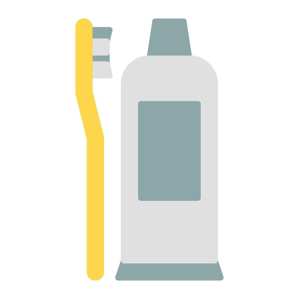 tandborste ikon vektor eller logotyp illustration platt Färg stil