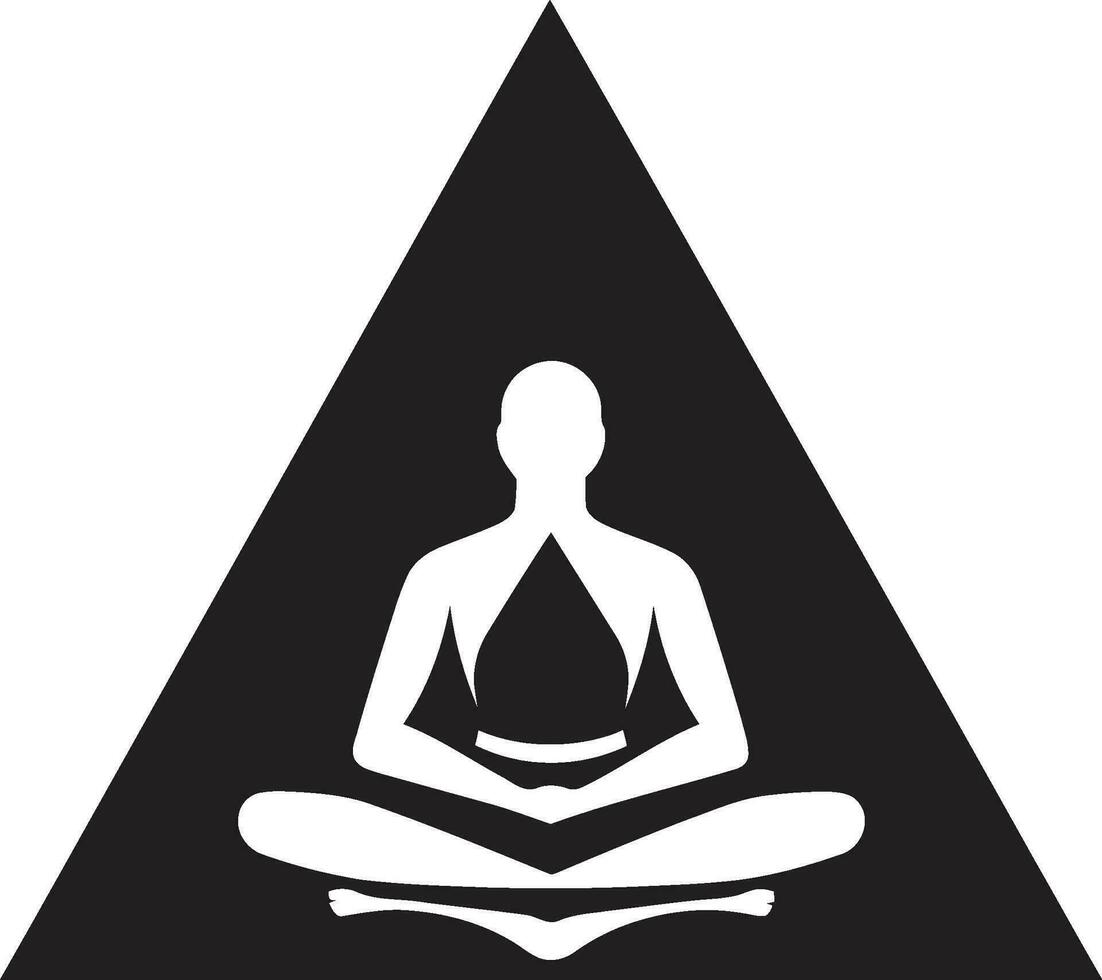 Zenit Zephyr Yoga Frau Emblem im Vektor Harmonie Farbtöne schwarz Logo mit heiter Yoga Frau